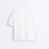 T-shirt boxy a maniche corte in misto cotone con slogan T-shirt boxy a maniche corte in misto cotone con slogan