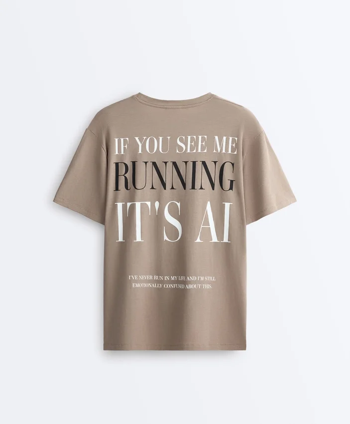 T-shirt boxy a maniche corte in misto cotone con slogan T-shirt boxy a maniche corte in misto cotone con slogan