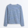 T-shirt boxy a maniche lunghe a righe in 100% cotone T-shirt boxy a maniche lunghe a righe in 100% cotone