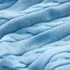 T-shirt corta in maglia lavata con spalline a trecce T-shirt corta in maglia lavata con spalline a trecce