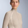 T-shirt intima termica con maglia a costine a contrasto T-shirt intima termica con maglia a costine a contrasto
