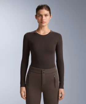 T-shirt intima termica in jacquard senza cuciture