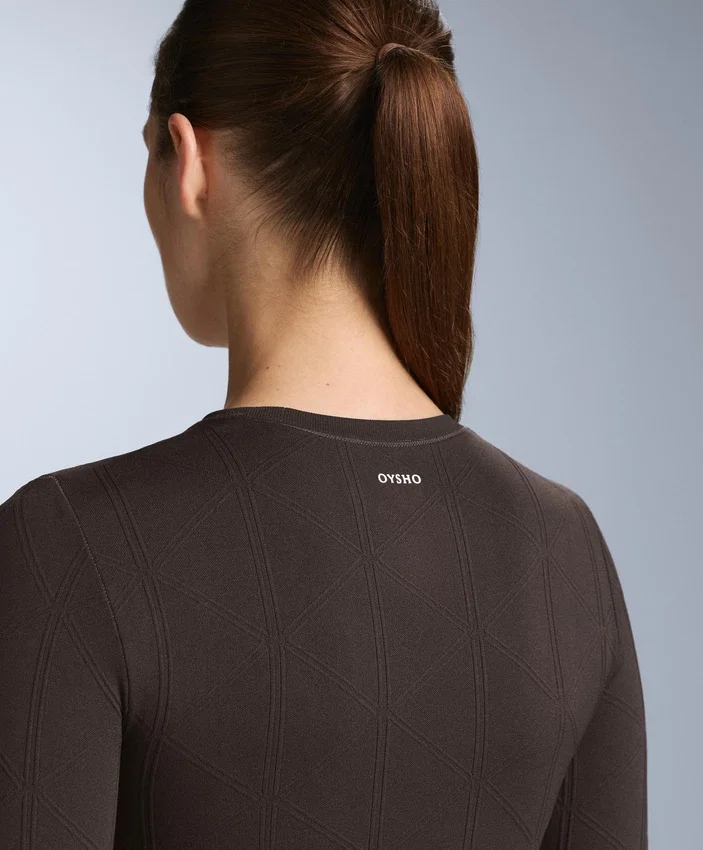 T-shirt intima termica in jacquard senza cuciture T-shirt intima termica in jacquard senza cuciture