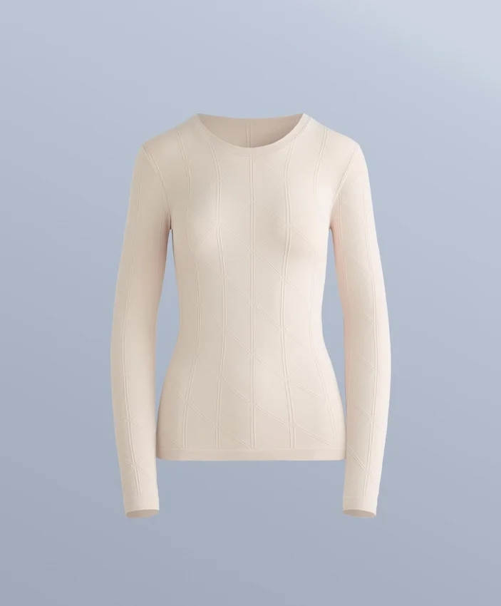 T-shirt intima termica in jacquard senza cuciture T-shirt intima termica in jacquard senza cuciture