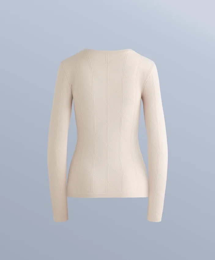 T-shirt intima termica in jacquard senza cuciture T-shirt intima termica in jacquard senza cuciture
