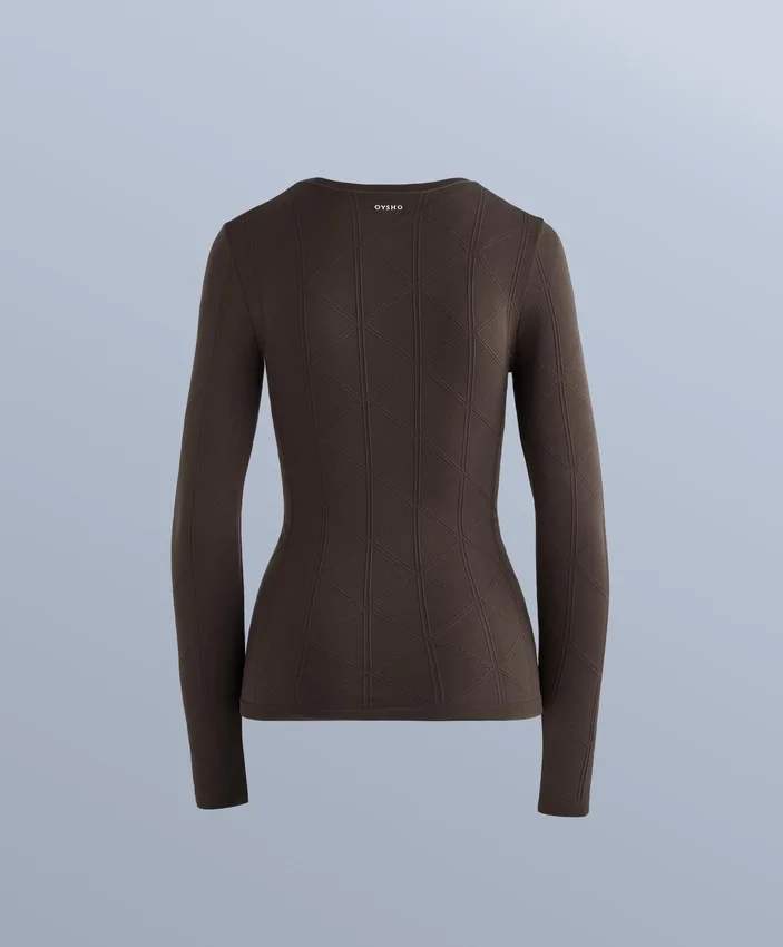 T-shirt intima termica in jacquard senza cuciture T-shirt intima termica in jacquard senza cuciture