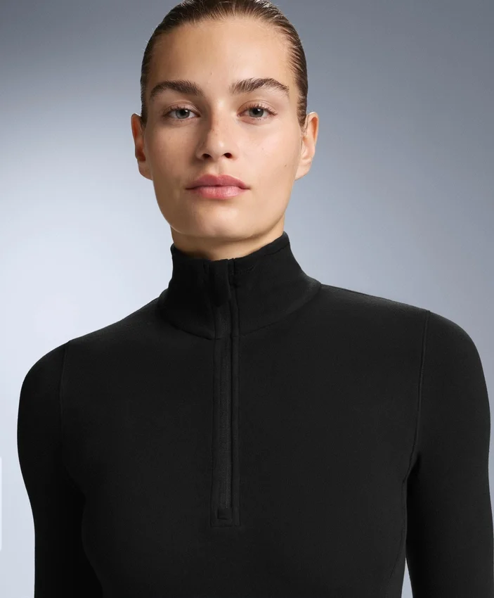 T-shirt intima termica in pile con mezza zip T-shirt intima termica in pile con mezza zip