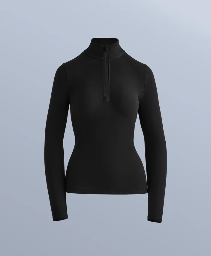 T-shirt intima termica in pile con mezza zip T-shirt intima termica in pile con mezza zip