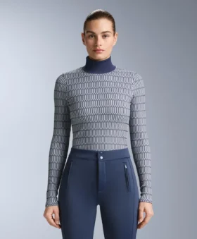 T-shirt intima termica senza cuciture con motivi geometrici
