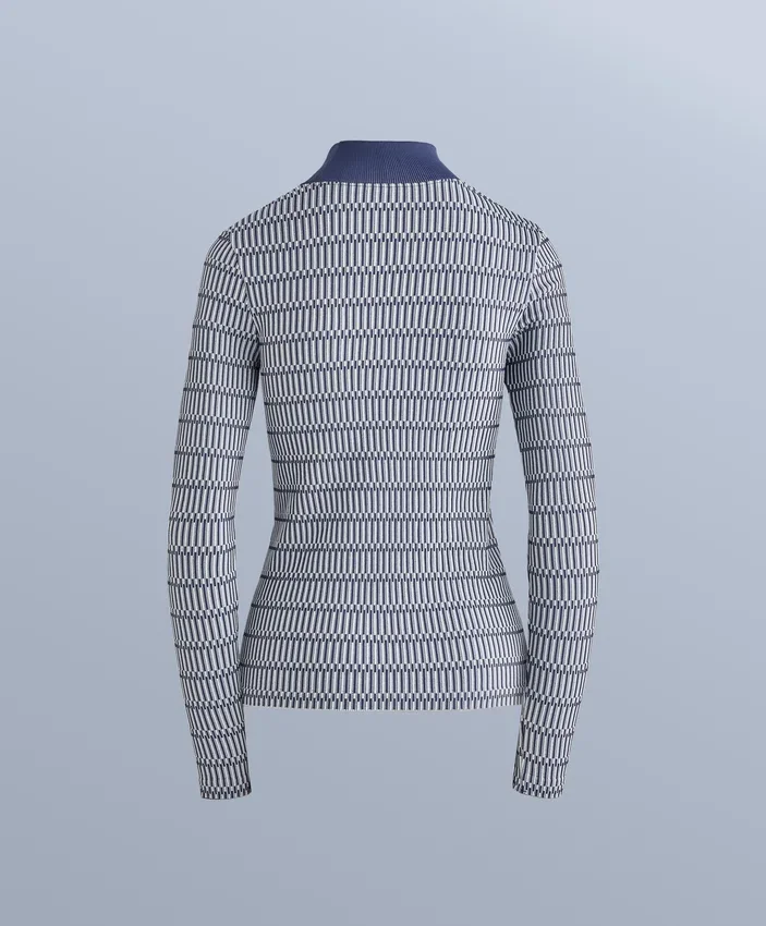T-shirt intima termica senza cuciture con motivi geometrici T-shirt intima termica senza cuciture con motivi geometrici