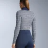 T-shirt intima termica senza cuciture con motivi geometrici T-shirt intima termica senza cuciture con motivi geometrici
