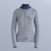 T-shirt intima termica senza cuciture con motivi geometrici T-shirt intima termica senza cuciture con motivi geometrici
