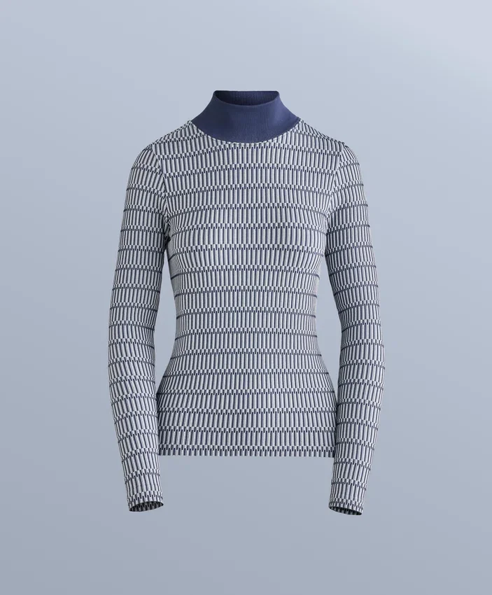 T-shirt intima termica senza cuciture con motivi geometrici T-shirt intima termica senza cuciture con motivi geometrici