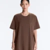 T-shirt oversize a maniche corte in misto cotone T-shirt oversize a maniche corte in misto cotone