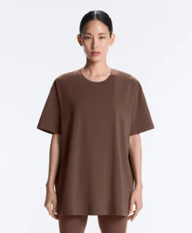 T-shirt oversize a maniche corte in misto cotone