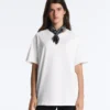 T-shirt oversize a maniche corte in misto cotone T-shirt oversize a maniche corte in misto cotone