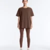 T-shirt oversize a maniche corte in misto cotone T-shirt oversize a maniche corte in misto cotone