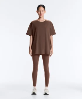 T-shirt oversize a maniche corte in misto cotone