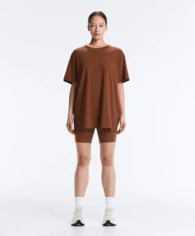 T-shirt oversize a maniche corte in misto cotone
