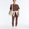 T-shirt oversize a maniche corte in misto cotone T-shirt oversize a maniche corte in misto cotone