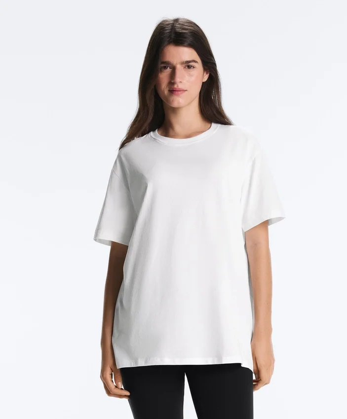 T-shirt oversize a maniche corte in misto cotone T-shirt oversize a maniche corte in misto cotone