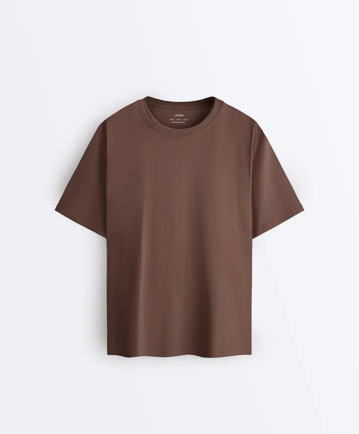 T-shirt oversize a maniche corte in misto cotone T-shirt oversize a maniche corte in misto cotone