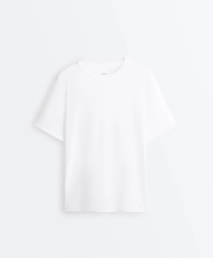 T-shirt oversize a maniche corte in misto cotone T-shirt oversize a maniche corte in misto cotone