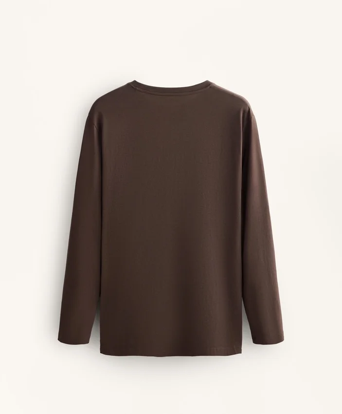 T-shirt oversize a maniche lunghe in misto cotone T-shirt oversize a maniche lunghe in misto cotone