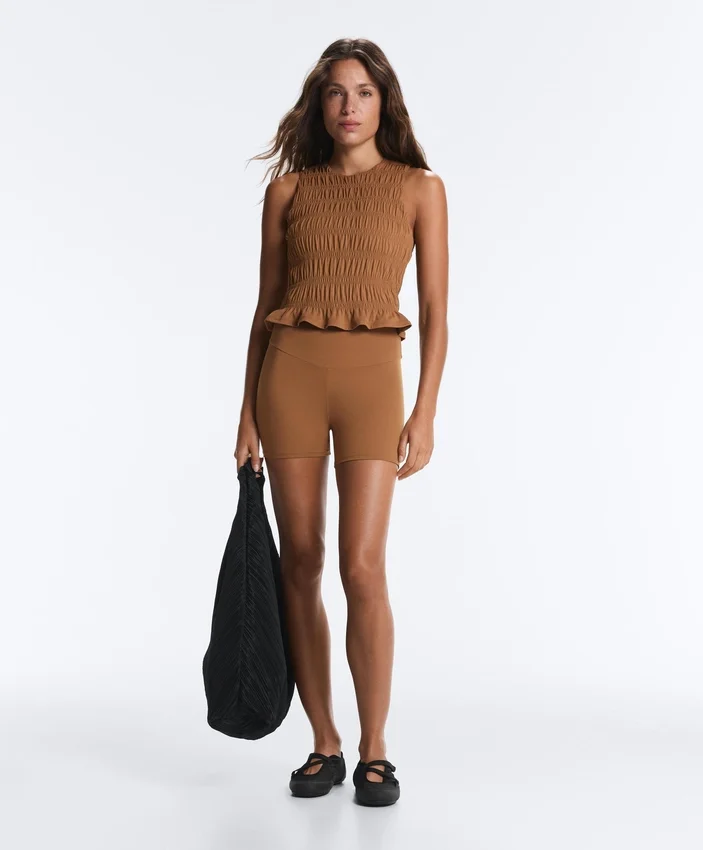 T-shirt senza maniche Comfortlux con smock T-shirt senza maniche Comfortlux con smock