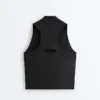 T-shirt senza maniche con mezza zip T-shirt senza maniche con mezza zip