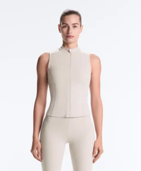 T-shirt senza maniche con zip