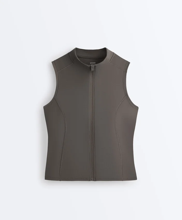 T-shirt senza maniche con zip T-shirt senza maniche con zip