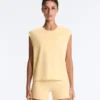 T-shirt senza maniche in misto cotone T-shirt senza maniche in misto cotone