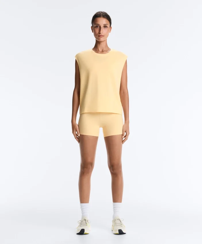 T-shirt senza maniche in misto cotone T-shirt senza maniche in misto cotone