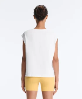 T-shirt senza maniche in misto cotone