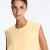 T-shirt senza maniche in misto cotone T-shirt senza maniche in misto cotone