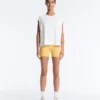 T-shirt senza maniche in misto cotone T-shirt senza maniche in misto cotone