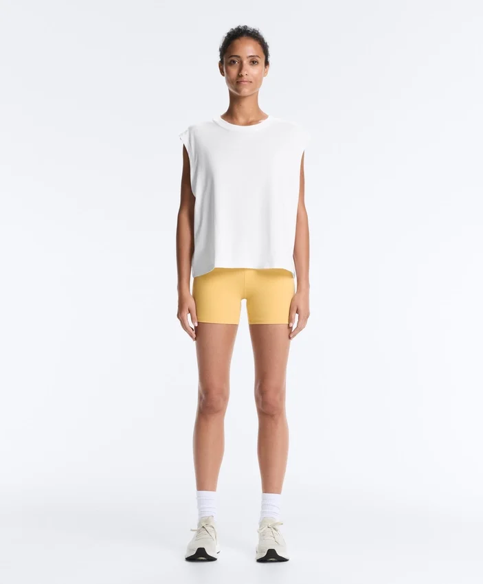 T-shirt senza maniche in misto cotone T-shirt senza maniche in misto cotone