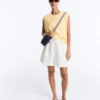 T-shirt senza maniche in misto cotone T-shirt senza maniche in misto cotone