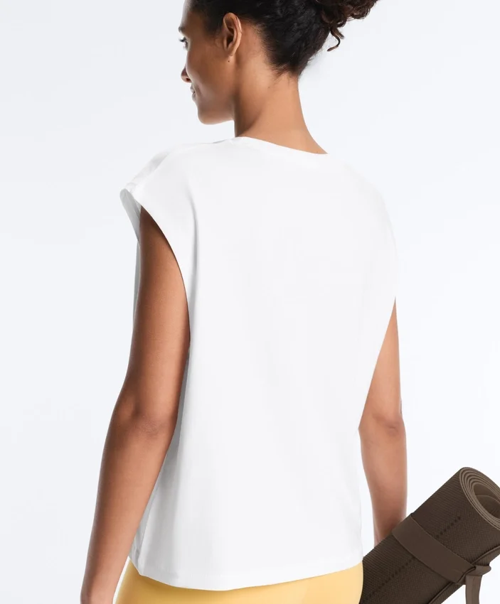 T-shirt senza maniche in misto cotone T-shirt senza maniche in misto cotone