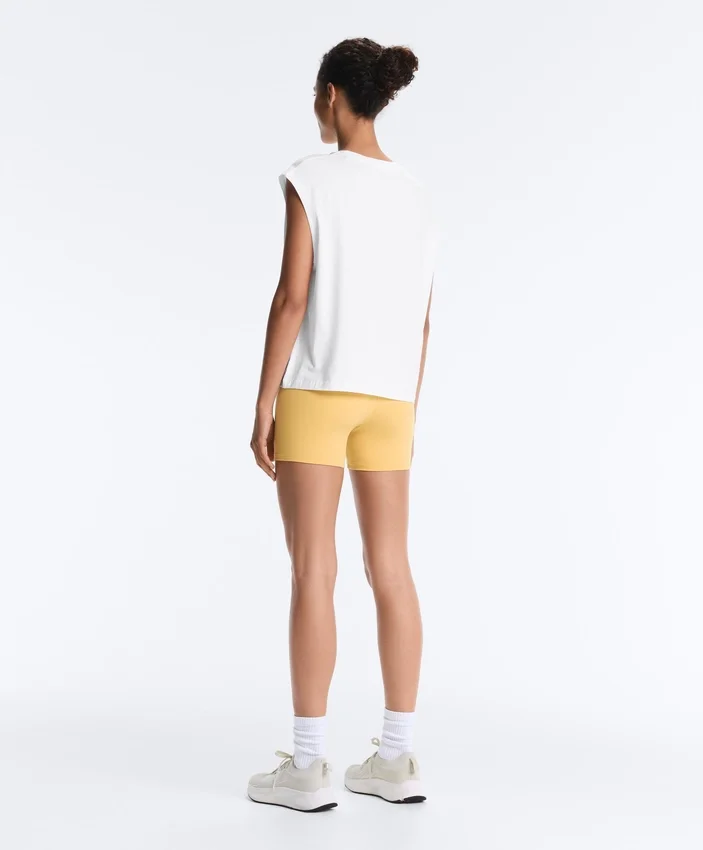 T-shirt senza maniche in misto cotone T-shirt senza maniche in misto cotone