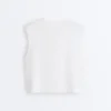 T-shirt senza maniche in misto cotone T-shirt senza maniche in misto cotone
