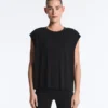 T-shirt senza maniche in misto modal T-shirt senza maniche in misto modal