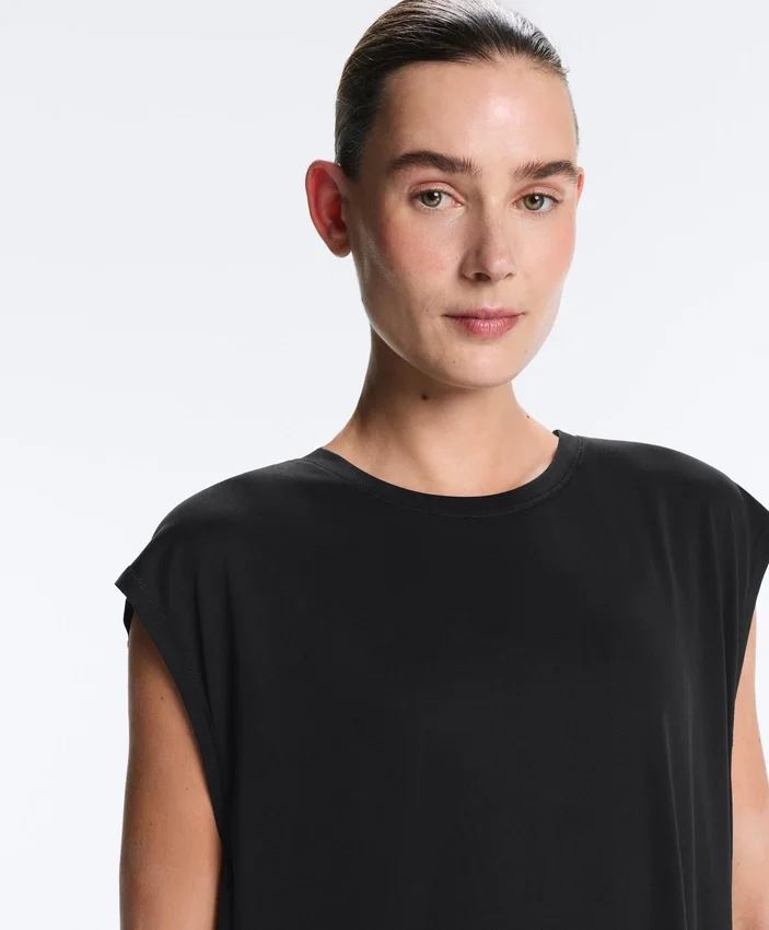 T-shirt senza maniche in misto modal T-shirt senza maniche in misto modal