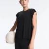 T-shirt senza maniche in misto modal T-shirt senza maniche in misto modal