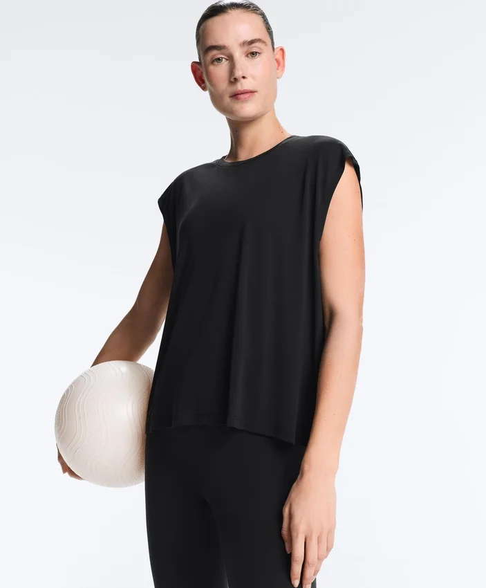 T-shirt senza maniche in misto modal T-shirt senza maniche in misto modal
