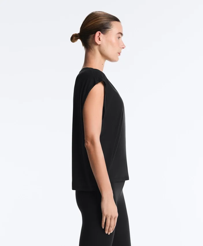 T-shirt senza maniche in misto modal T-shirt senza maniche in misto modal