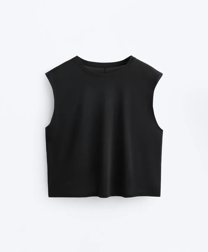 T-shirt senza maniche in misto modal T-shirt senza maniche in misto modal