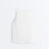 T-shirt senza maniche smockata senza cuciture T-shirt senza maniche smockata senza cuciture