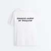 T-shirt squadrata in misto cotone con slogan T-shirt squadrata in misto cotone con slogan
